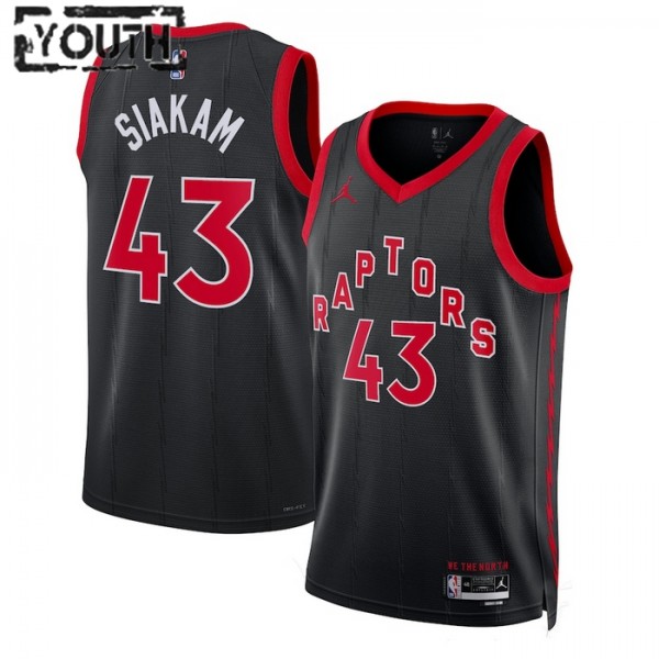 Toronto Raptors Trikot Pascal Siakam 43 Jordan 2022-23 Statement Edition Schwarz Swingman - Kinder